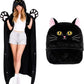 🎁【Nyári Halloween】1 db Uniszex Hordozható Takaró Denevér Kapucnis Köpeny