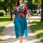 🌺Elegancki i pewny siebie👗Sukienka z kwiatowym nadrukiem