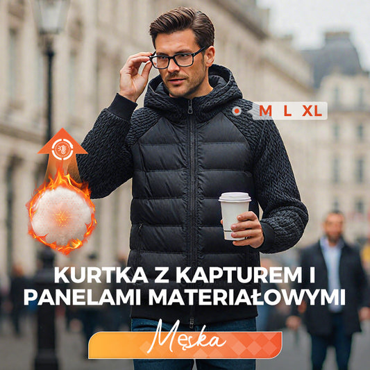 💯🔥Wiatroodporna, ocieplana kurtka z kapturem dla mężczyzn