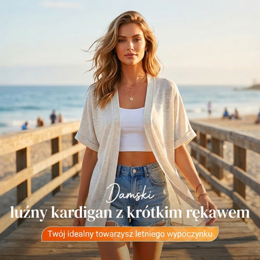✨ Stylowy, zwiewny kardigan z krótkim rękawem na rok 2026 – lekki, przewiewny i uniwersalny element garderoby 🌸