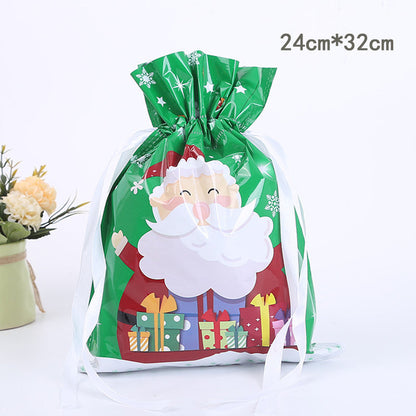 🎅Świąteczne torby na prezenty ze sznurkiem (biodegradowalne)