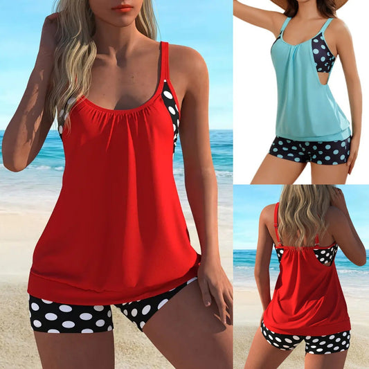 👙 Damski dwuczęściowy kostium kąpielowy w grochy