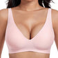 🔥49% kedvezmény! 💕 Jelly Vezeték nélküli melltartó – 9 szín | S–3XL | Varratmentes, Push-Up, Mély V-kivágás | Hétköznapi kényelem