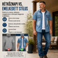 👕✨ Férfi Casual Farmerhatású Rövid Ujjú Ing
