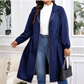 🧥✨ Női Plus Size Cipzáras Kapucnis Hosszú Kabát – Megkötős Derék, A-vonalú Szabás & Karcsúsító Elegáns Viselet