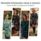 🌸 Sukienka z nadrukiem z okrągłym dekoltem i rękawem siedem czwartych