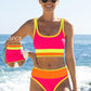 👙Trzyczęściowy sportowy komplet bikini wyszczuplający talię