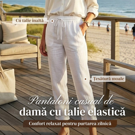 🥰Damskie bawełniane spodnie z szeroką nogawką z elastyczną talią