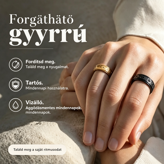 💞 Nap, Hold és csillagok – szorongáscsökkentő forgógyűrű pároknak🌸