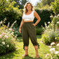 👖Women's Elastic Waist Capri Pants – Breathable, Stretchy, Side Tie Detail 🌿