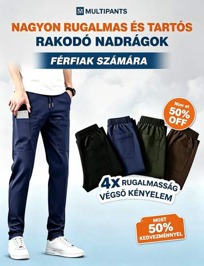 👖🔥 MultiPants – Extra Rugalmas & Strapabíró Sokzsebes Férfi Cargo Nadrág | Maximális Kényelem