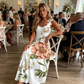 👗✨ ELEGANCKA SUKIENKA DAMSKA Z OKRĄGŁYM DEKOLTEM I NADRUKIEM