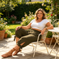 👖Women's Elastic Waist Capri Pants – Breathable, Stretchy, Side Tie Detail 🌿