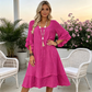 👗✨ Női Laza Fodros Ujjú Ruha – Kényelmes & Nőies Szabás 🌸
