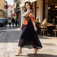 🌺Elegancki i pewny siebie👗Sukienka z kwiatowym nadrukiem