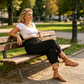 👖Women's Elastic Waist Capri Pants – Breathable, Stretchy, Side Tie Detail 🌿
