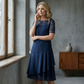 ⏰ UTOLSÓ NAPI PROMÓCIÓ - 40% KEDVEZMÉNY 💖 [S-3XL] 👗✨️ Női Réteges Háló A-vonalú Midi Ruha