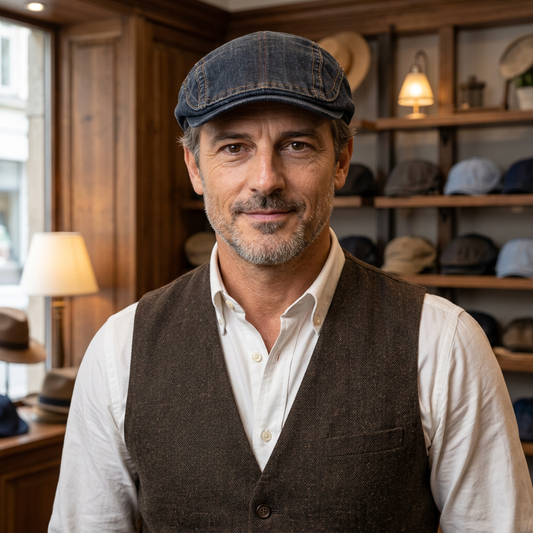 Uniszex Vintage Kopott Beret Lapos Sapka