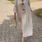 【M-4XL】👗Bawełniana i lniana sukienka z dekoltem V