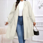 🧥✨ Női Plus Size Cipzáras Kapucnis Hosszú Kabát – Megkötős Derék, A-vonalú Szabás & Karcsúsító Elegáns Viselet