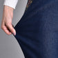 【XL-4XL】👖Magas derekú, laza fazonú farmer