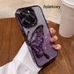 Etui z brokatowym motylem na iPhone'a