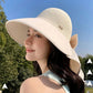 👒Nagy karimájú, üreges napvédő kalap levehető nyaksállal🌞
