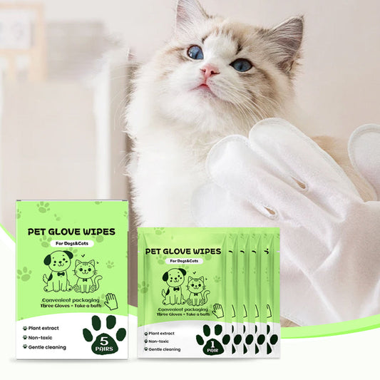 🐈🐕‍🦺💦Rękawice bez spłukiwania do delikatnej pielęgnacji zwierząt domowych