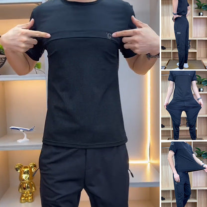❄️Męski sportowy top z krótkim rękawem＆ Spodnie dwuczęściowe