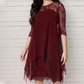【S-3XL】👗Női elegáns sifon térdig érő ruhák