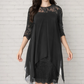 【S-3XL】👗Női elegáns sifon térdig érő ruhák