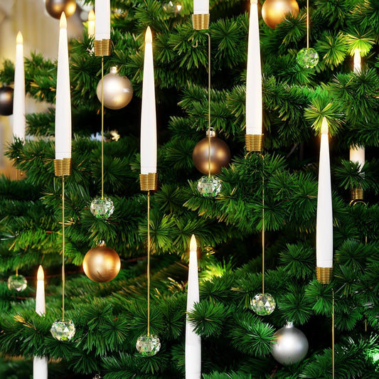🎁🎄Choinkowa świeczka LED przezroczysta kryształowa bombka🕯️