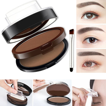 Natychmiastowy, regulowany stempel do brwi z pudrem do brwi w dwóch kolorach