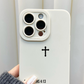 Matowe etui na iPhone'a z wzorem krzyża