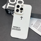 Matowe etui na iPhone'a z wzorem krzyża