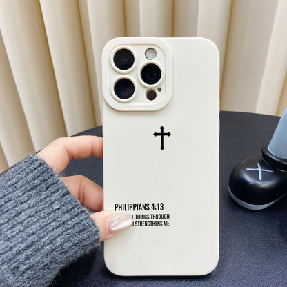 Matowe etui na iPhone'a z wzorem krzyża