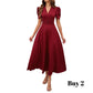 👗 Elegáns Puffos Ujjú Ruha – V-nyak, Magas Derék, Homokóra Sziluett ✨