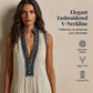 Női ujjatlan, V-nyakú, széles szárú jumpsuit