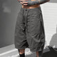 👖【2XL–9XL】💪Męskie spodnie capri w stylu casual z sznurkami, duże rozmiary