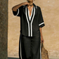 Dames casual 2-delige set met kleurblokken