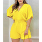 Letnie szorty z elastycznym paskiem w stylu casual