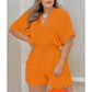 Letnie szorty z elastycznym paskiem w stylu casual