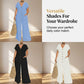 Summer Casual Button Front Jumpsuit for Women