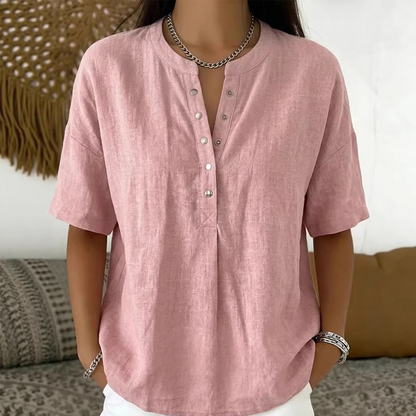 【S–3XL】🍃Damska bluzka codzienna w jednolitym kolorze