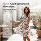 Women's Floral Ruffle Sleeve Chiffon Dress