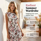 Women's Floral Ruffle Sleeve Chiffon Dress