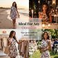Women's Floral Ruffle Sleeve Chiffon Dress