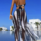 🏖️ Nyomott hálós blúz, 3 részes bikini 👙