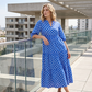 Damska sukienka maxi w stylu bohemy z nadrukiem