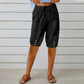 👖Damskie spodnie capri z sznurkiem w pasie